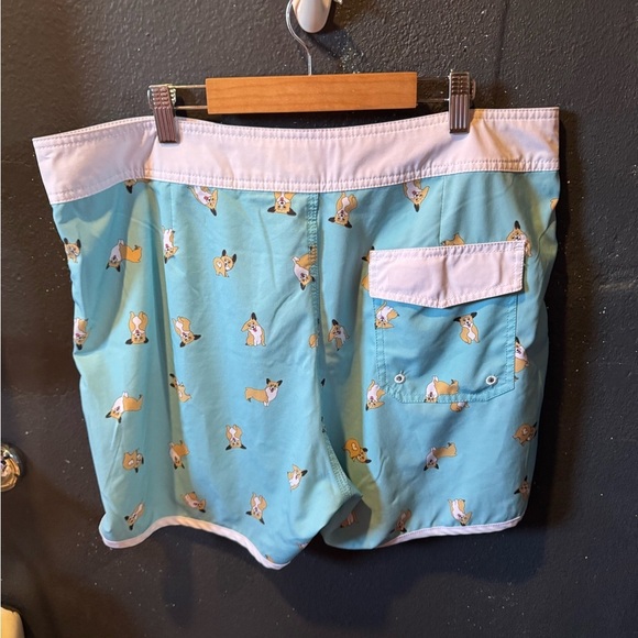 Midnight Hour Corgi Dog Print Men's Board Shorts Size 36 - Picture 3 of 3